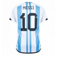 Muški Nogometni Dres Argentina Lionel Messi #10 Domaci SP 2022 Kratak Rukav